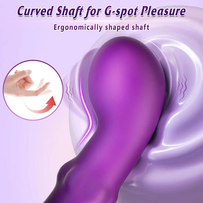 4-in-1 Rabbit Vibrator | Rotating & Squeeze Dildo | Clitoral & G-Spot Stimulator
