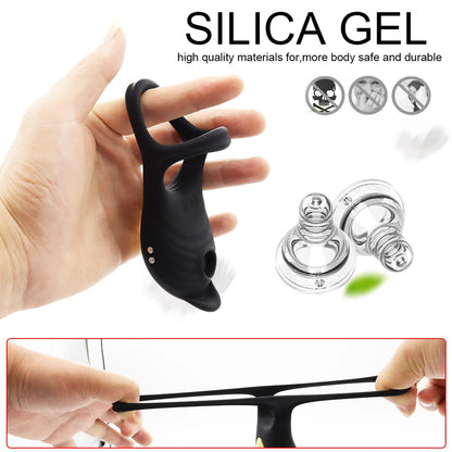 Sucking Vibrating Penis Ring – Clitoral & G-Spot Stimulator for Couples