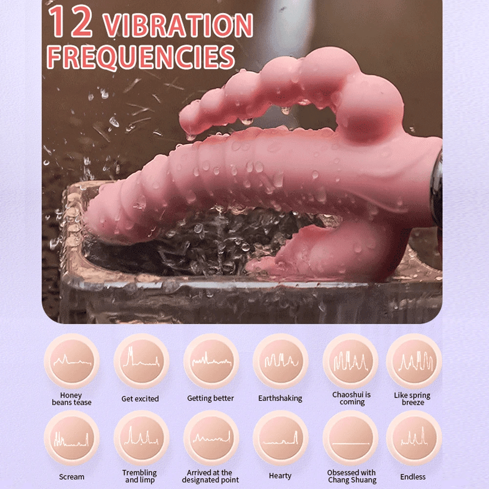 Dildo Vibrator Clitoris Stimulator Penis Anal Double Penetration Tongue Licking