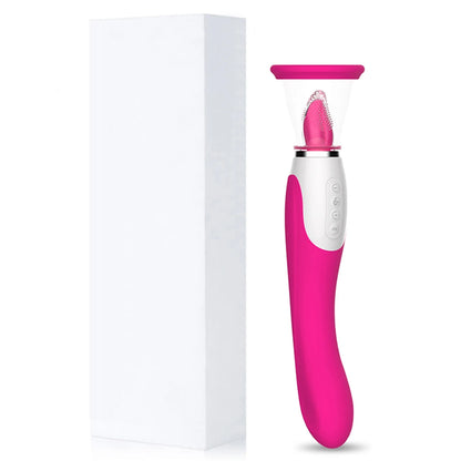 Heating Tongue Licking Dildo Vibrator｜Dual-End Sucking & G-Spot Stimulator