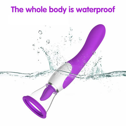 Heating Tongue Licking Dildo Vibrator｜Dual-End Sucking & G-Spot Stimulator
