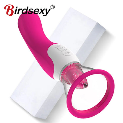 Heating Tongue Licking Dildo Vibrator｜Dual-End Sucking & G-Spot Stimulator