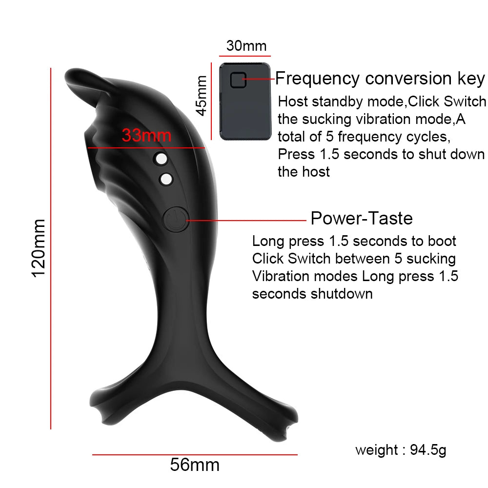 Sucking Vibrating Penis Ring – Clitoral & G-Spot Stimulator for Couples