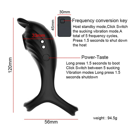 Sucking Vibrating Penis Ring – Clitoral & G-Spot Stimulator for Couples
