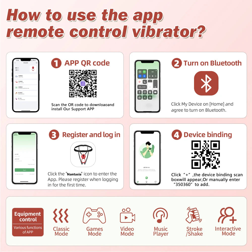 App and Remote Control Wearable Panties Penis Ring Vibrator for Couple Sex Toys