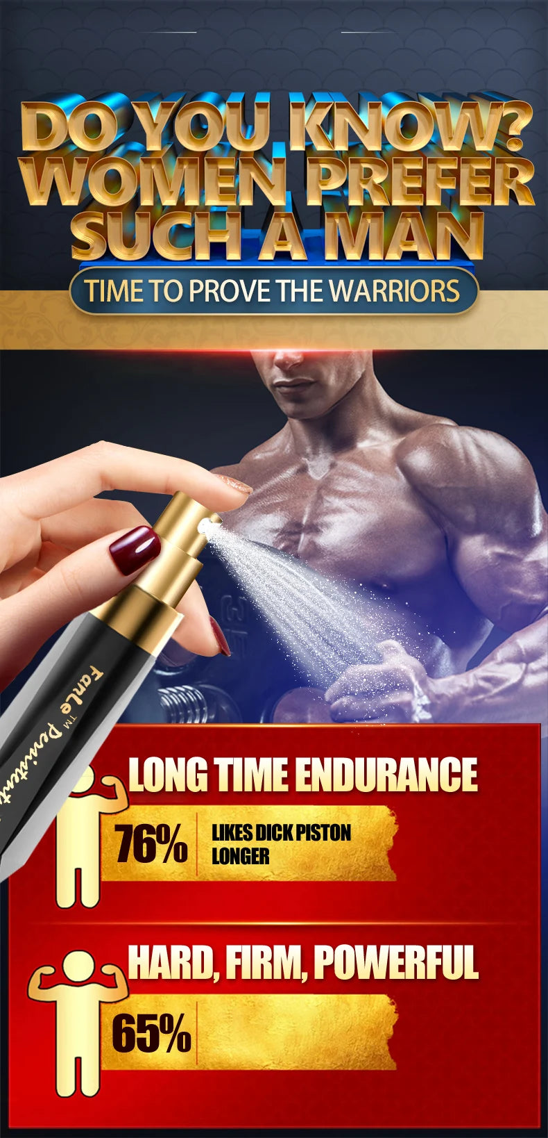 Men’s Delay Spray | Herbal Formula Non-Numbing Desensitizer | Long-Lasting Performance