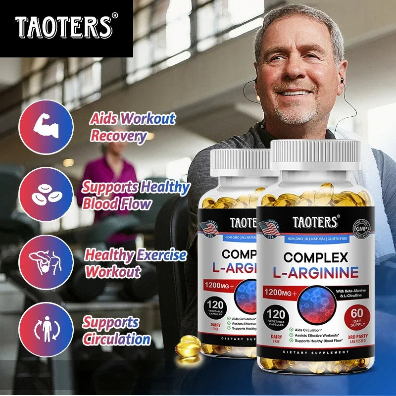 L-Arginine Complex 1200mg｜Supports Blood Flow, Circulation & Muscle Pump Supplement