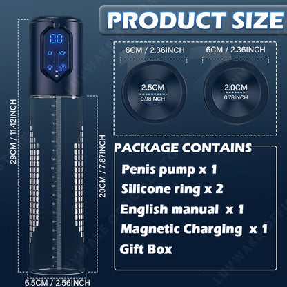 IPX7 Waterproof Electric Penis Pump | 4 Suction Modes | ED Vacuum Enlarger