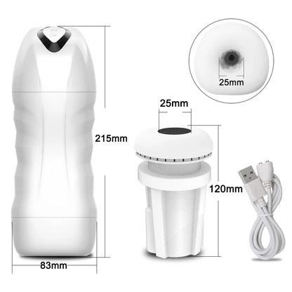Auto Suction Vibrating Male Cup Hands-Free Personal Wellness Device for Men