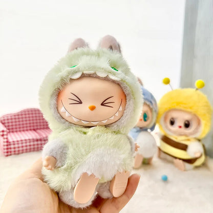 Labubu Doll Clothes – Cute Animal Onesie Penguin Shark Bee Dino for 17cm Blythe OB11 BJD