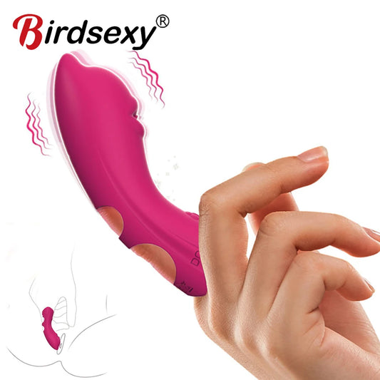 Clitoral G Spot Finger Vibrator 10Speed Clit Nipple Massager Stimulator Sex Toys