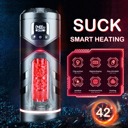Automatic Heated ED Supports Masturbation Cup ｜ Realistic Vagina Suction Toy for Men