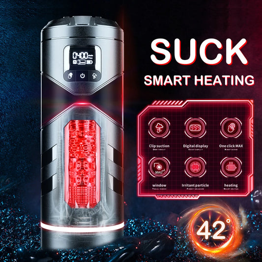 Automatic Heated Sucking Blowjob Masturbation Cup ｜ Realistic Vagina Suction Toy for Men