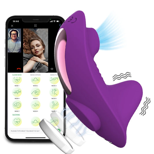 App Vibrator In Panties Bluetooth Control Clitoris Sucker Clit Stimulator 18+