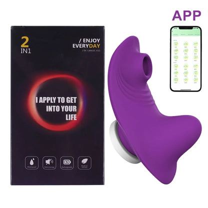 App Vibrator In Panties Bluetooth Control Clitoris Sucker Clit Stimulator 18+
