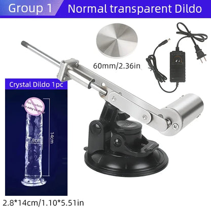 Thrusting Sex Machine with 180° Adjustable Suction Base | Dual Clit & G-Spot