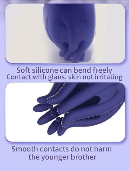 ED-Support Vibrating Glans Trainer | Harden & Delay Ejaculation | Soft Fingertip