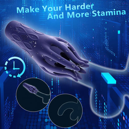 ED-Support Vibrating Glans Trainer | Harden & Delay Ejaculation | Soft Fingertip