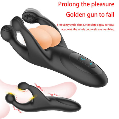 10-Speed Silicone Testicle & Prostate Massager for Men | ED Support & Couple Use