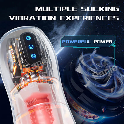 Automatic Sucking Male Vibration Masturbator Blowjob Machine Heating Masturbation Cup Vaginal Sex Toys for Men Adult Goods