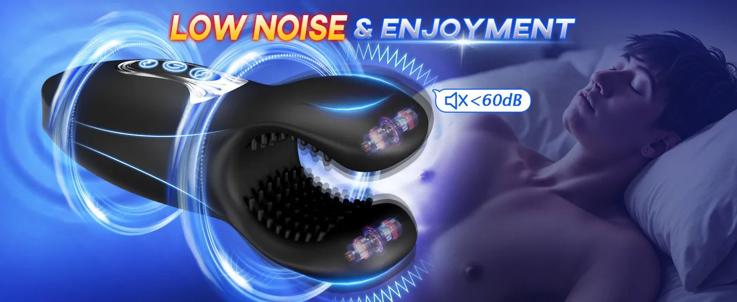 Amouraura Penis Vibrator for Men – Delay Training Massager with Biting Grip Design