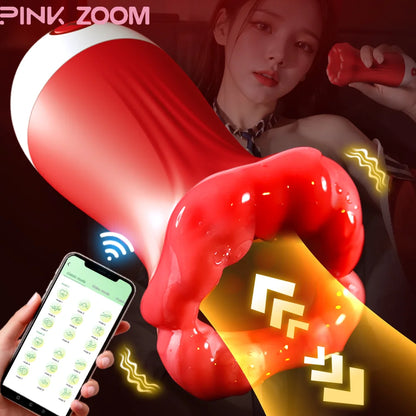 Deep Throat Blowjob Male Masturbator Cup APP control Vibrating Oral Sex Toy