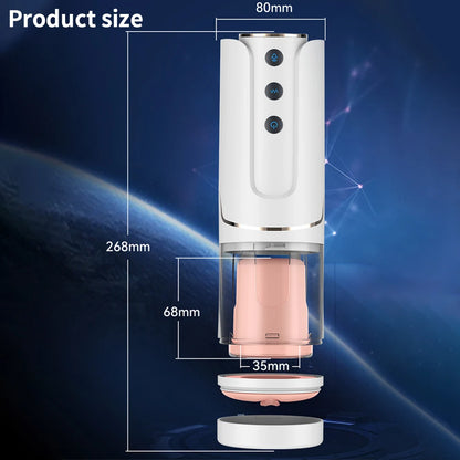 Automatic Wearable Masturbation Cup Telescopic Rotating Male ED Supports
