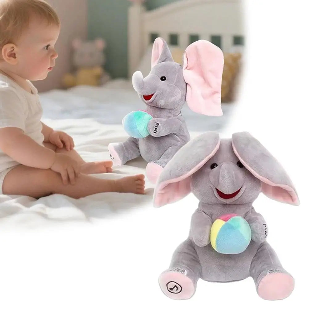 Hide and Seek Elephant Plush Toy Singing Musical Interactive Baby Gift