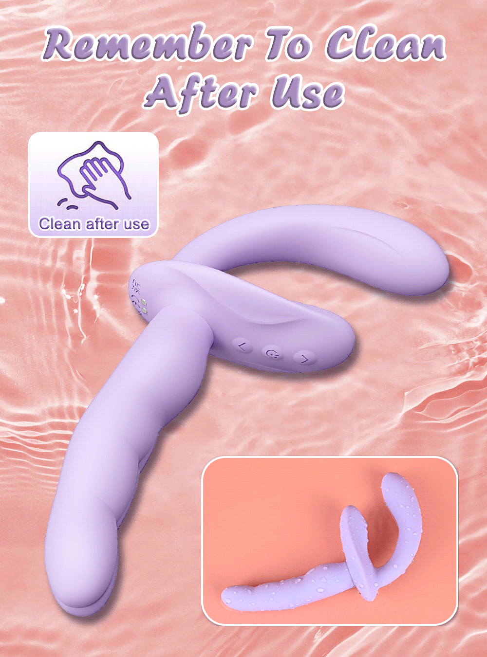 Dual-Arm Wearable Vibrator | G-Spot & Clitoral Stimulator | App Remote, Removable