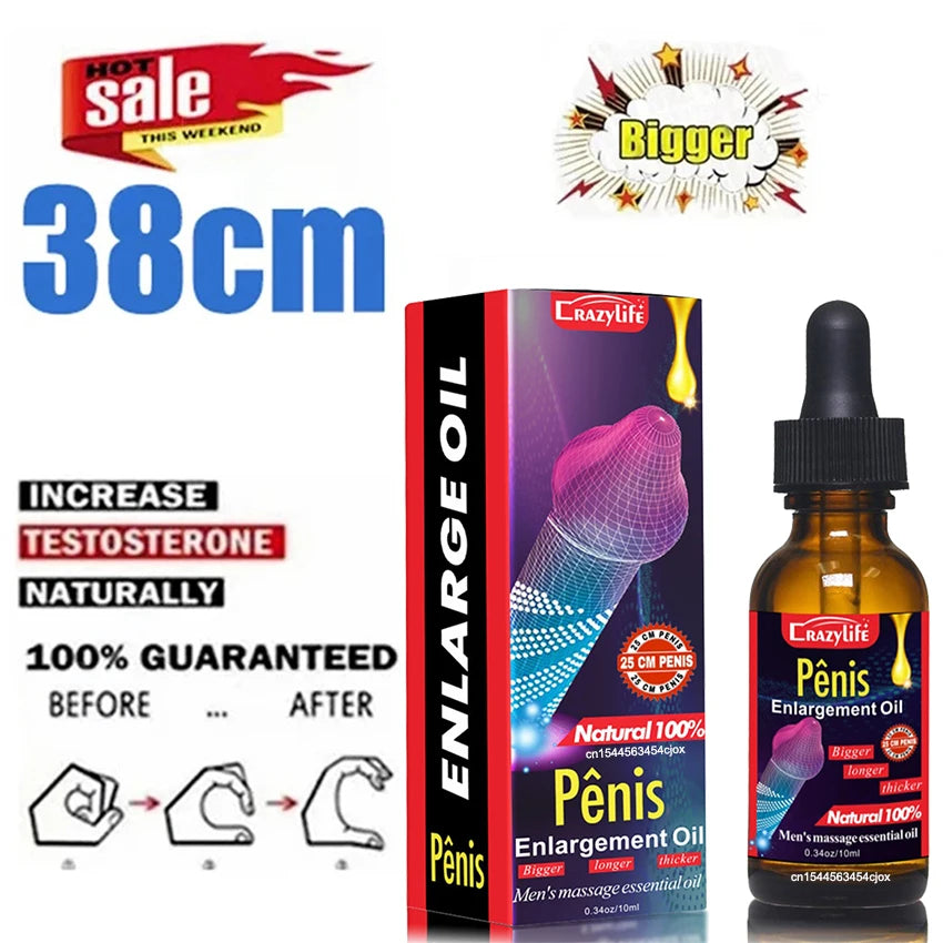 Men’s Delay & Erection Enhancement Oil Penis Massage Liquid Performance Care