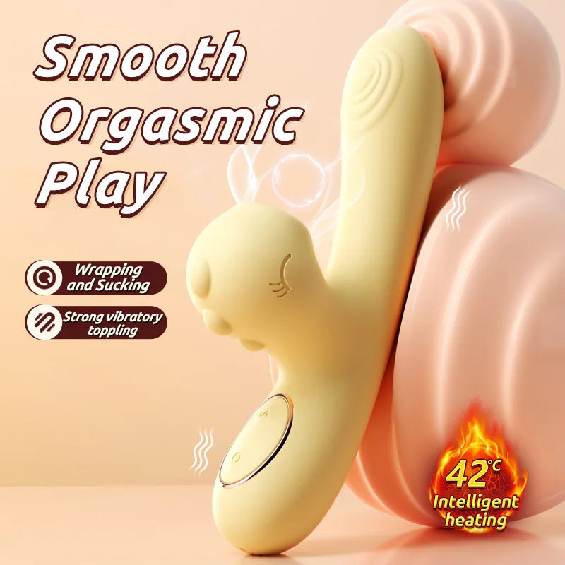 Rabbit Vibrator with Suction & G-Spot Massage – Dual Motor Clitoral Sex Toy for Women