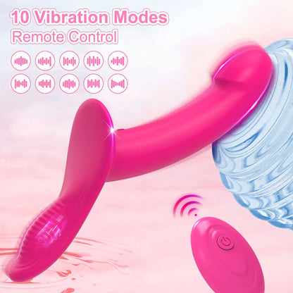 Wearable Strap-On Vibrator | Double Head Remote Control Toy for Couples