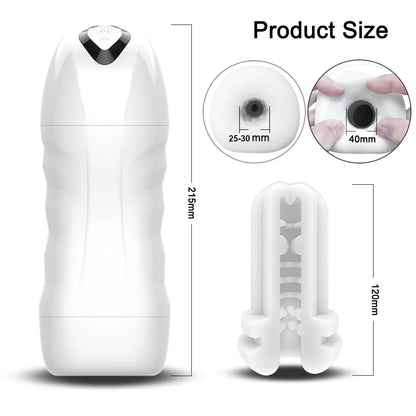 Auto Suction Vibrating Male Cup Hands-Free Personal Wellness Device for Men