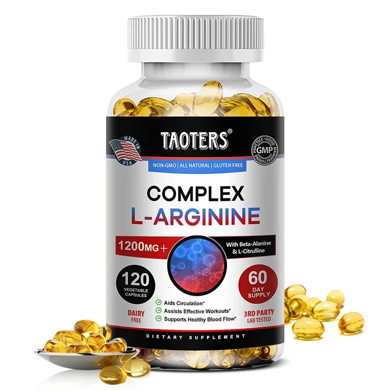 L-Arginine Complex 1200mg｜Supports Blood Flow, Circulation & Muscle Pump Supplement