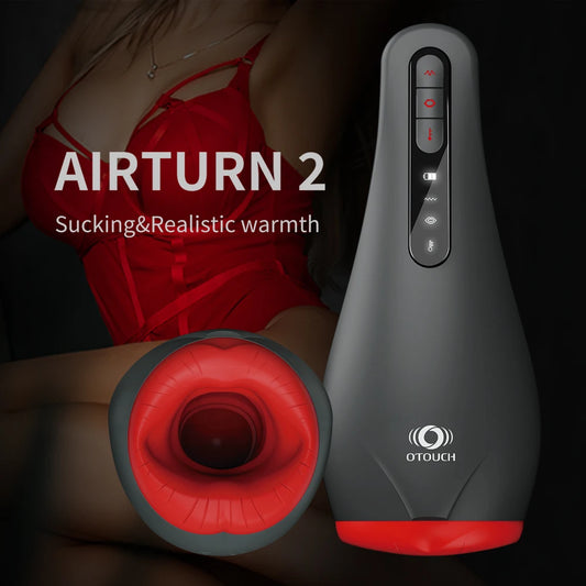 OTOUCH Airturn 2 Male Masturbator – Suction, Vibration & Heating Realistic Toy