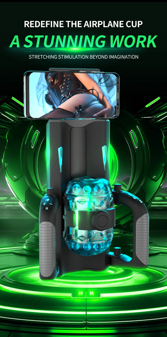 THRUSTING‑PRO High‑Speed Telescopic Masturbator Cup – Automatic Vagina Simulator