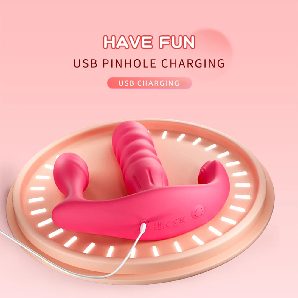 3-in-1 Wearable Panty Vibrator – Remote Control G Spot, Clitoris & Anal Massager for Women