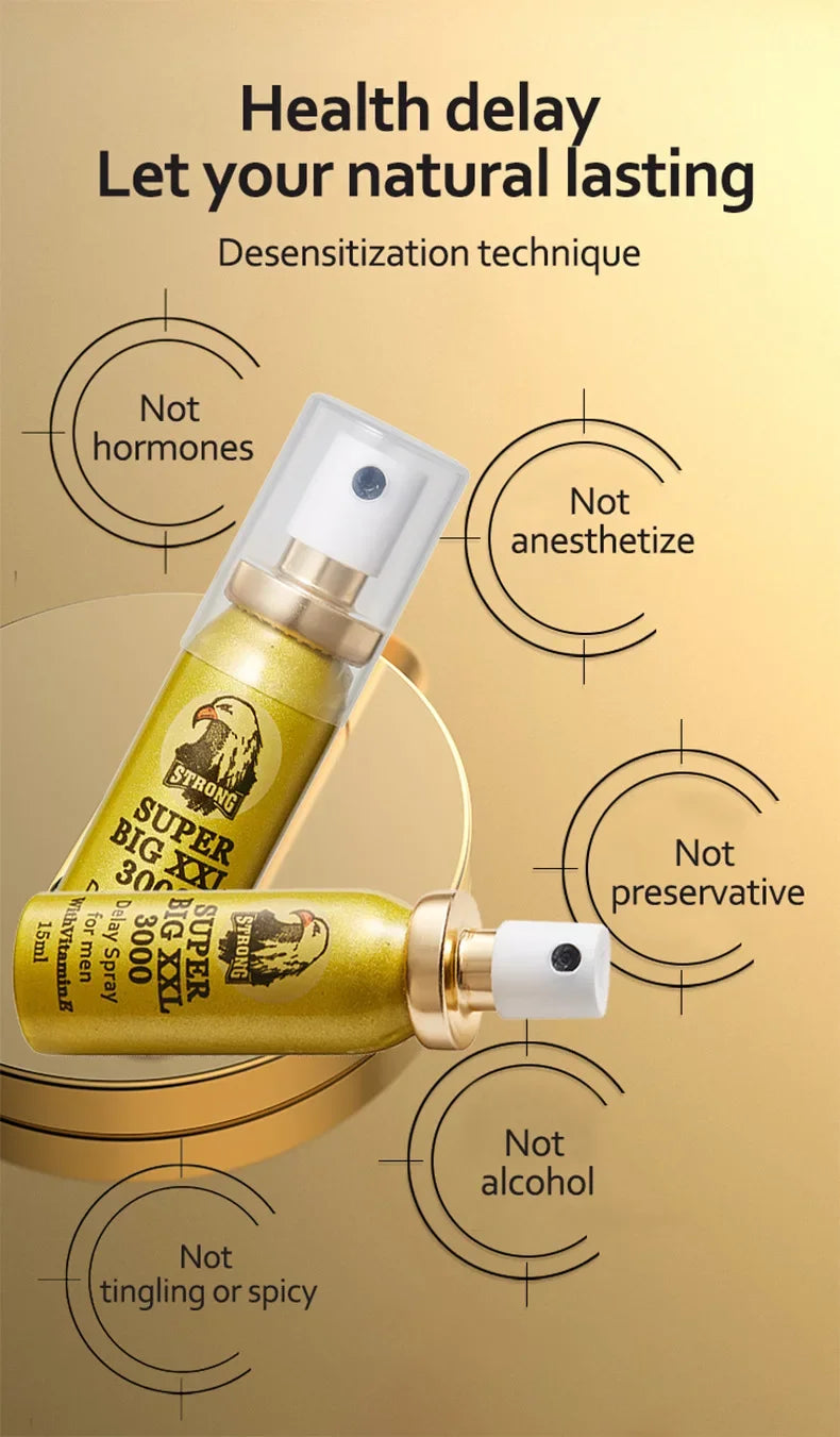 Men’s Premium Delay Spray｜Imported Formula｜Fast-Absorbing, Invisible Long-Lasting (15ml)