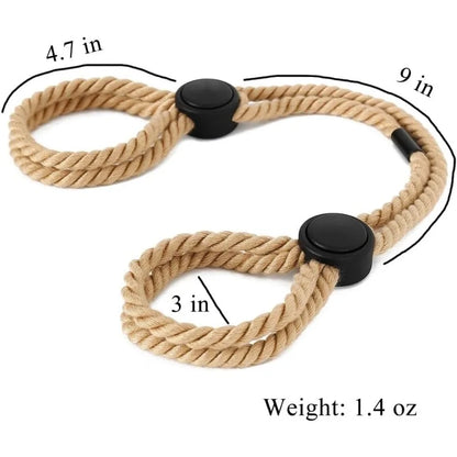 BDSM Bondage Cuffs Set Wrist Ankle Ties Rope Restraints for Roleplay Fun