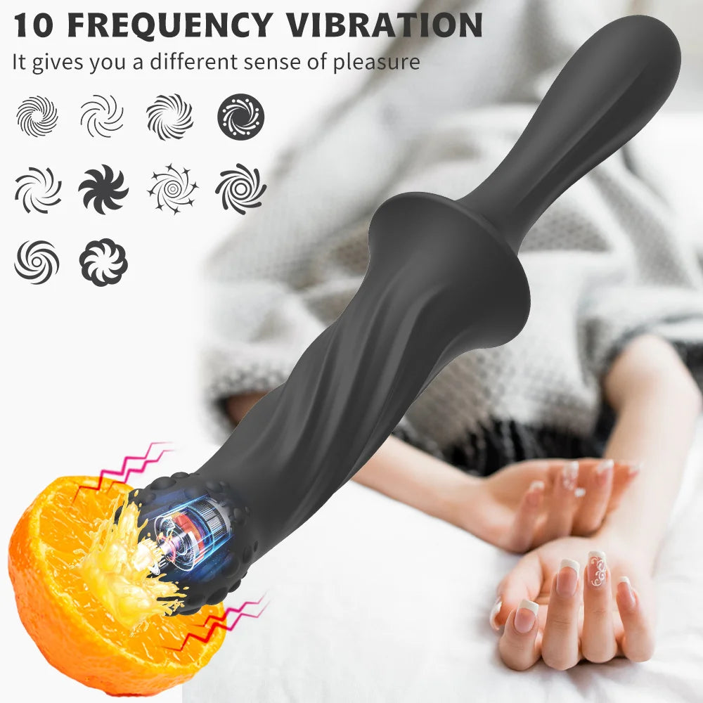 Handheld G‑Spot & Clit Vibrator – Powerful Butt Plug Massager for Couples