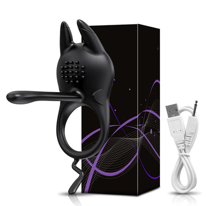 Vibrating Penis Ring for Men Delay Ejaculation Cock Ring Sex Toys for Couples