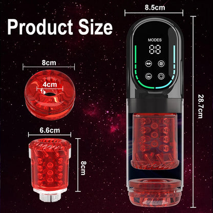 Vacuum Penis ED support Pump Stroker｜LCD Thrusting Rotating Vibrating Cup