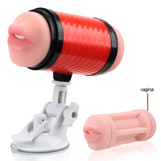 Erotic Machine Male Masturbator Cup Real Pussy Vagina Mouth Sex Toy