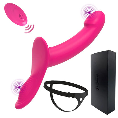Wearable Strap-On Vibrator | Double Head Remote Control Toy for Couples