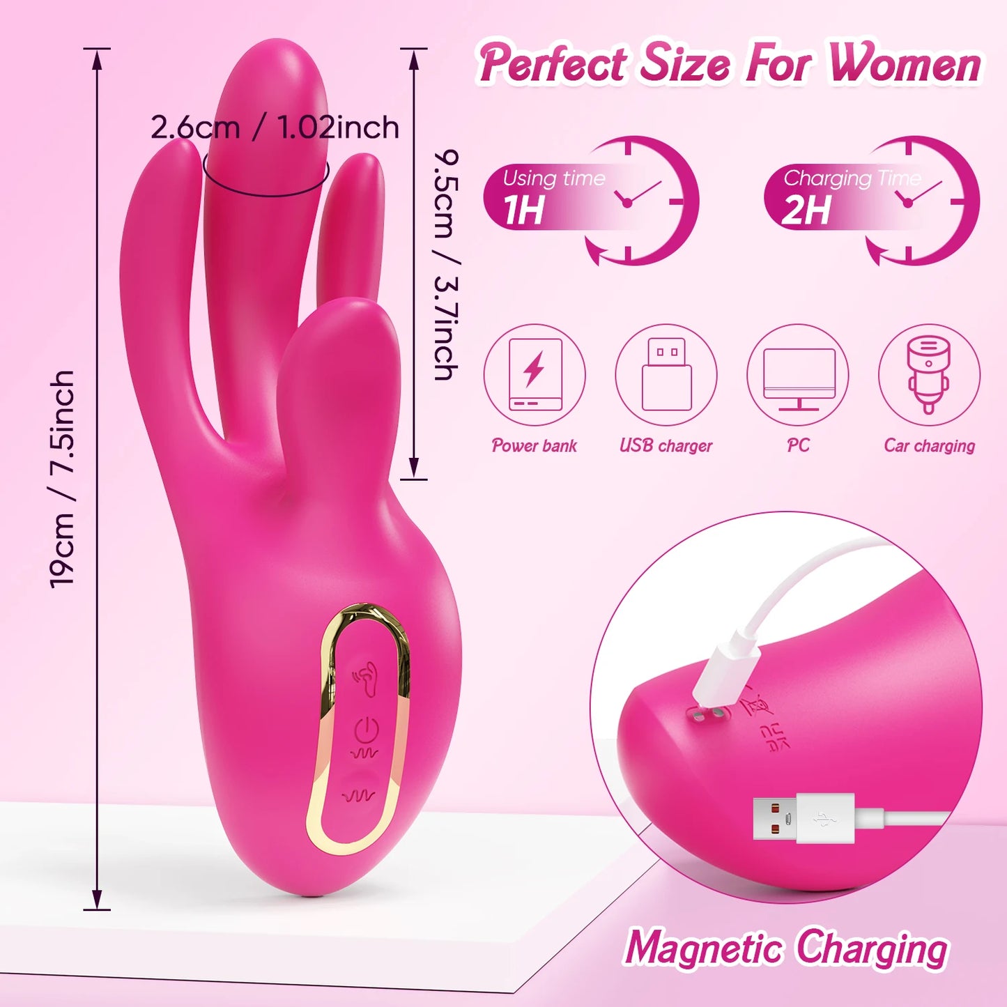 3-in-1 Finger Vibrator | 45° Adjustable | Flapping G-Spot & Clitoral Stimulator