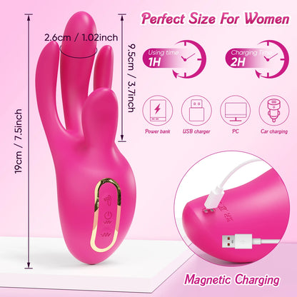 3-in-1 Finger Vibrator | 45° Adjustable | Flapping G-Spot & Clitoral Stimulator