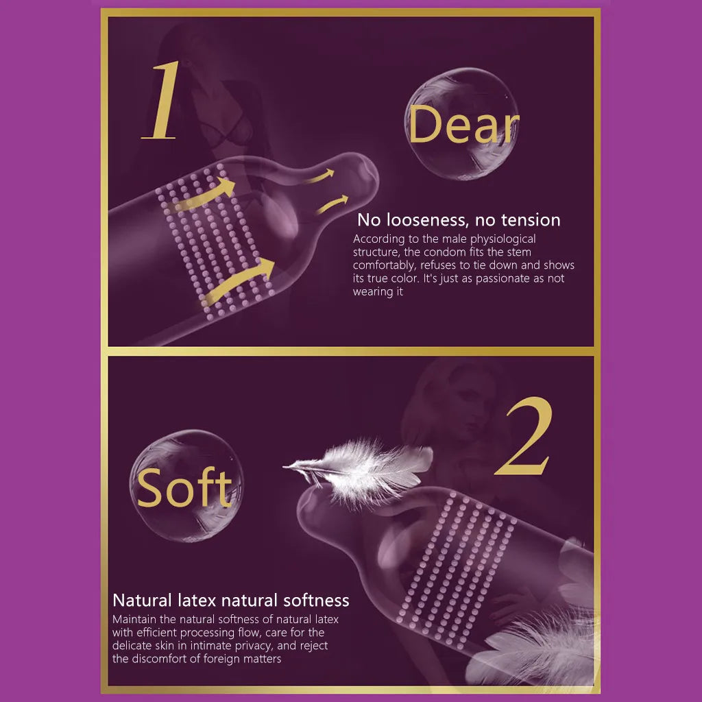 10pcs Latex Condoms Ribbed & Dotted｜Sensitive Massage Comfort Fit (2 Boxes)