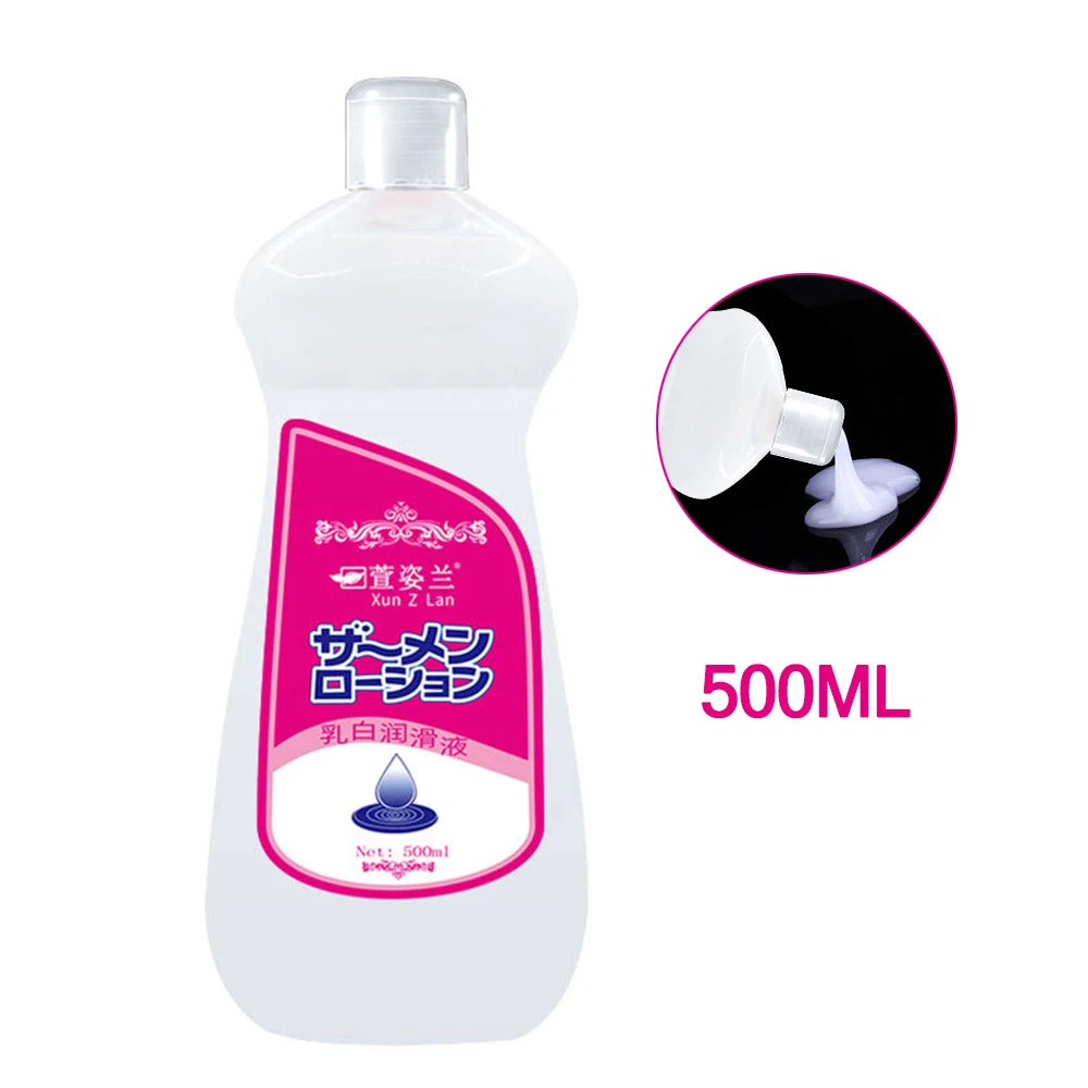 500ml Semen-Textured Water-Based Lubricant – Safe for Men, Women, Toys & Anal Use