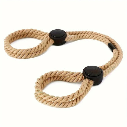 BDSM Bondage Cuffs Set Wrist Ankle Ties Rope Restraints for Roleplay Fun