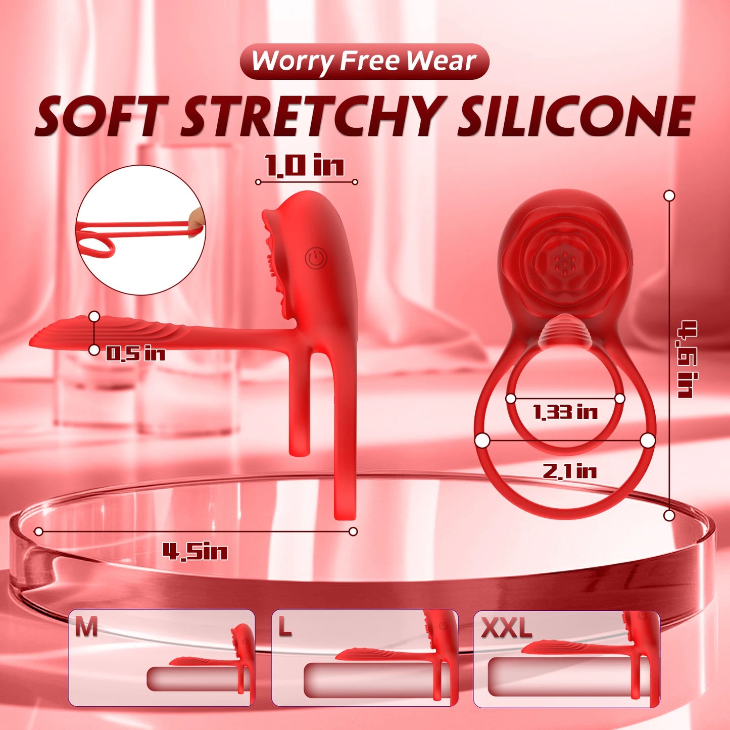 Vibrating Cock Ring Remote Control G-spot Clitoral Nipple Stimulator Penis Ring Vibrator Adult Sex Toys for Men Women Couples